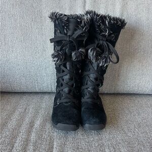 Sporto Gojo Cozy Black Fur-Trimmed Women's Winter Boots
